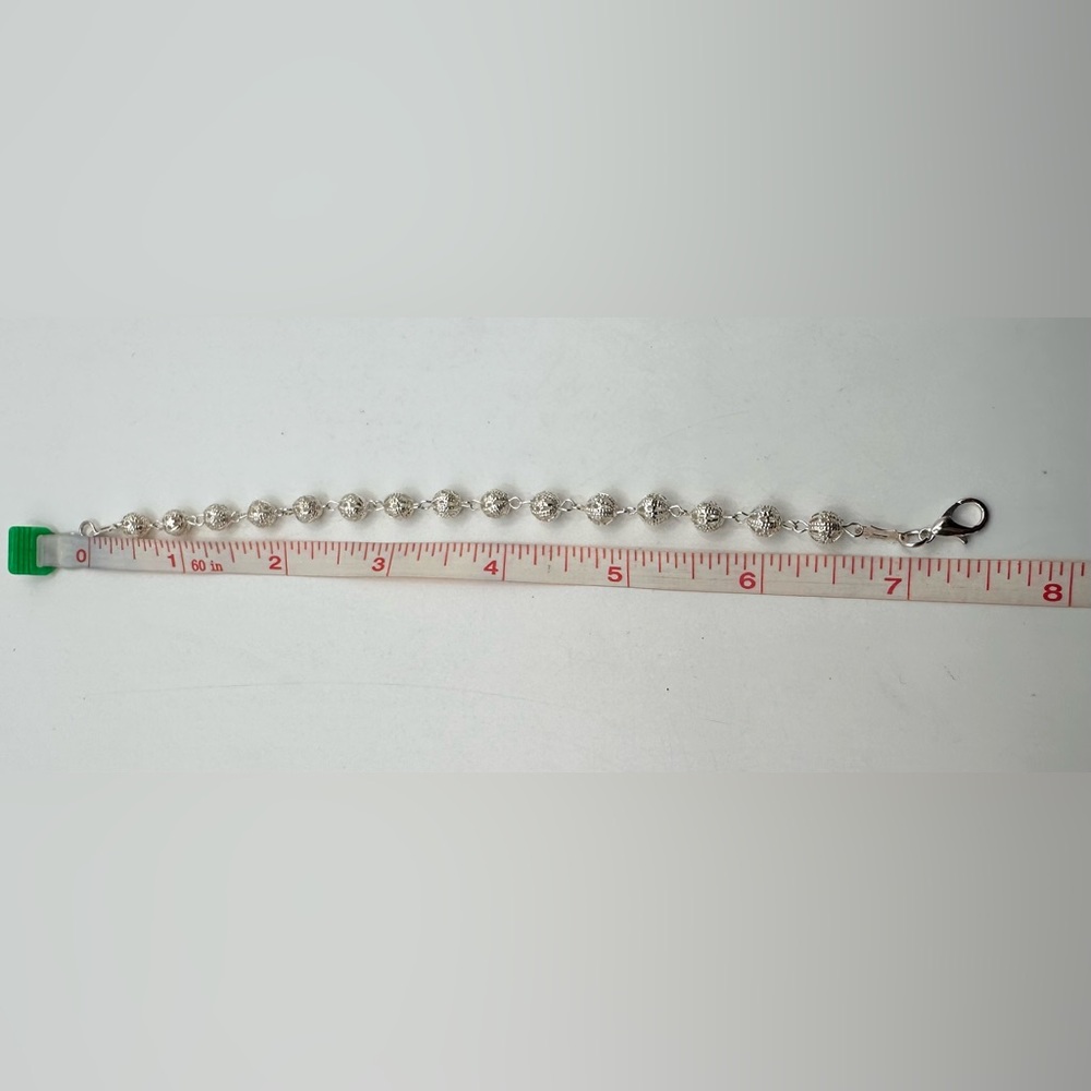 NWOT Elegant Silver Bracelet Handmade in Spain/Artisan, Lightweight Design - Picture 5 of 12